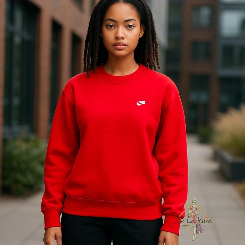 Womens Nike Fleece Crewneck Pullover Sweatshirt- Medium